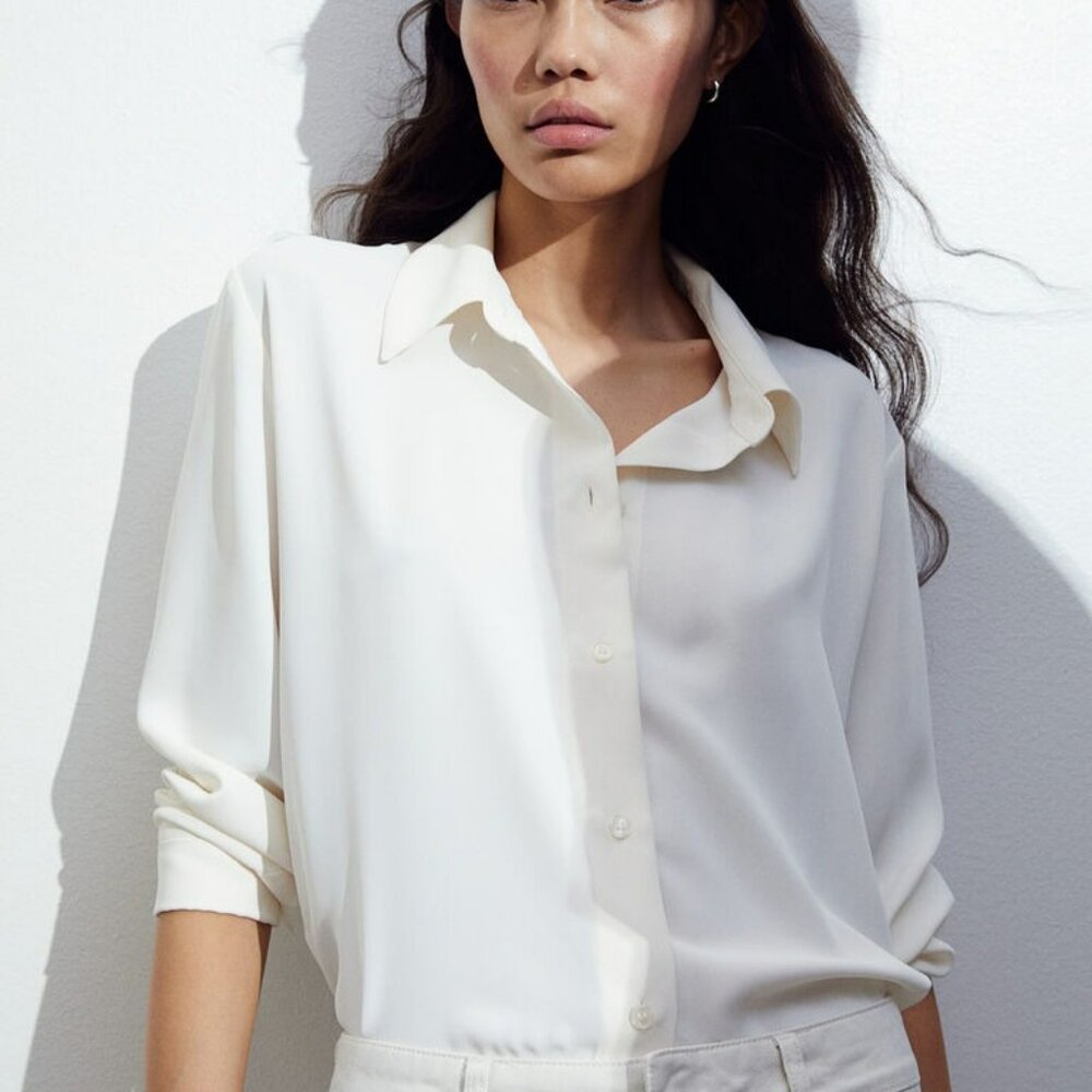 Pointed-collar Shirt